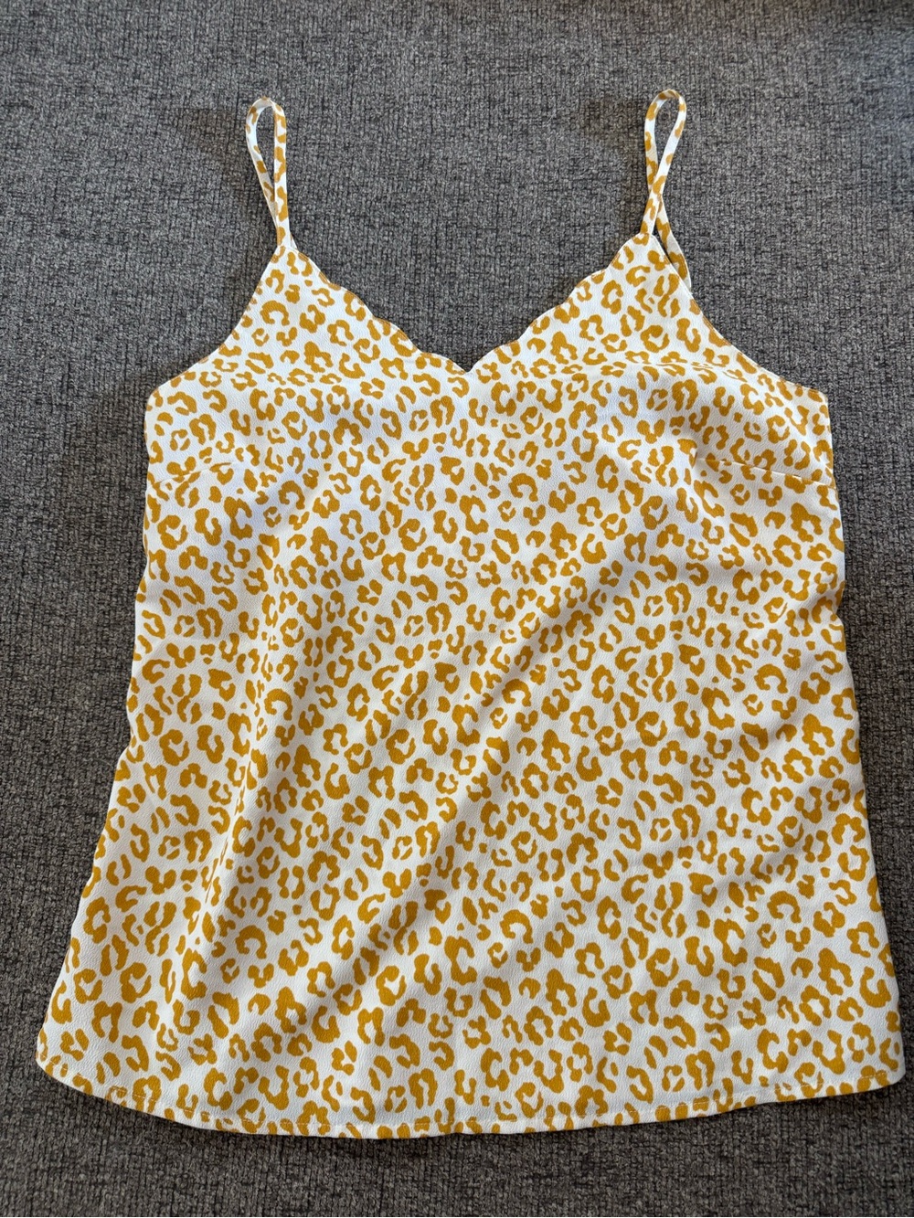 miami Yellow Leopard Print Spaghetti Strap Cami